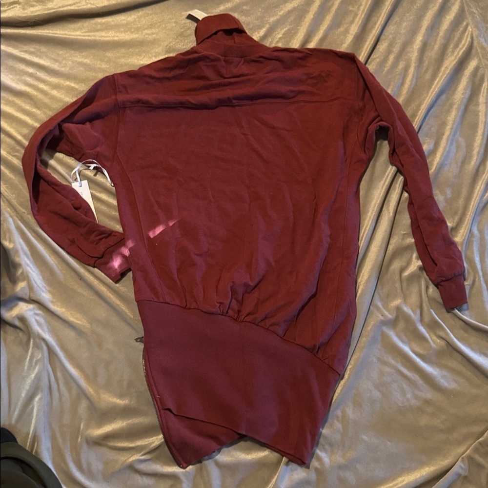 Young Fabulous & Broke Maroon Asymmetrical Turtleneck Dress XS NWT $178 - Picture 6 of 6